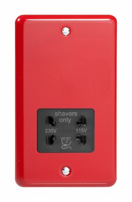 Varilight XYSSB.PR Primär Rot Dual Voltage Rasierer Steckdose 230V/115V