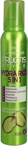 Garnier Fructis Hydra Ricci Mousse Ravviva Ricci Fissaggio Extra Forte, 200 ml