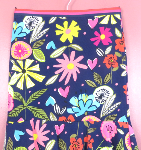 SK19158- TRINA TURK Womens Cotton Modal Flounced Flare Skirt Floral Colorful 2 - Picture 3 of 9