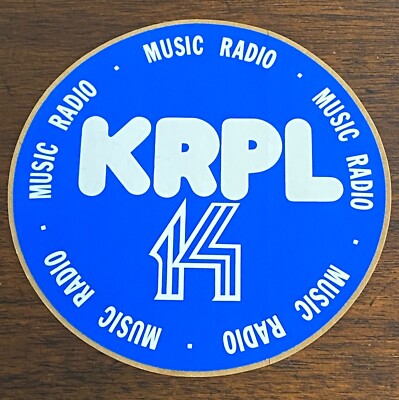 Vintage Radio Station Stickers Decals 1980s? KRPL 14 Moscow Idaho