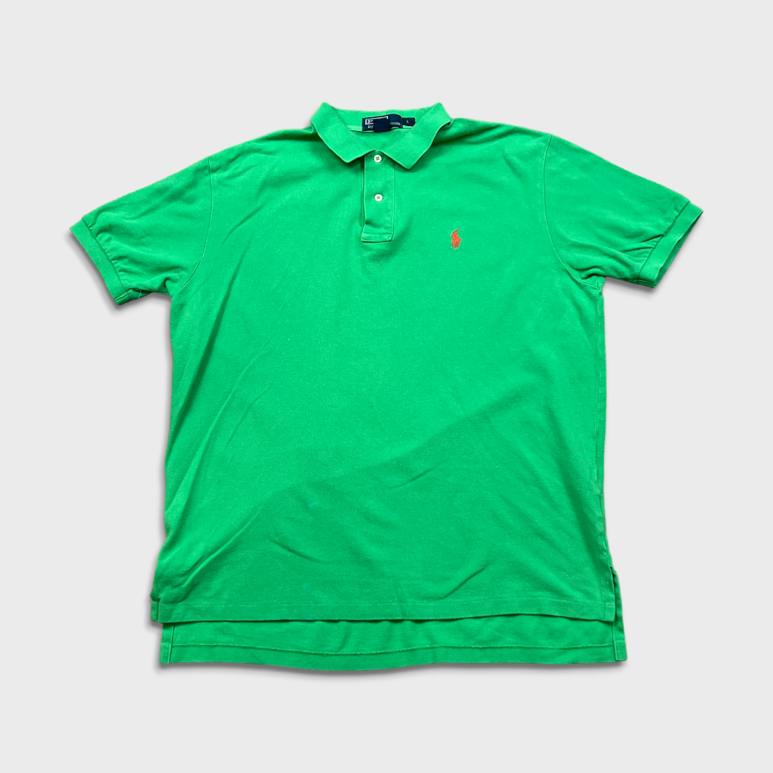 Polo Ralph Lauren vintage anni 90 camicia uomo grande verde pony cotone casual preppy