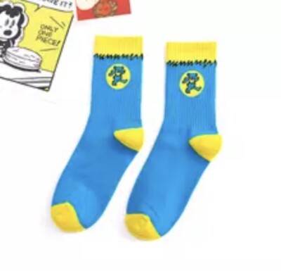 Grateful Dead Dancing Bears Blue SB Dunks socks