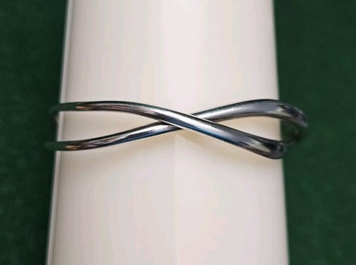 RETIRED ED LEVIN STERLING SILVER MODERNIST TENDRIL CUFF BRACELET - Picture 12 of 18