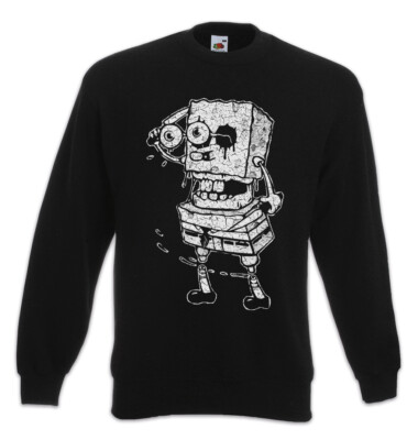 Sponge Rob Sweatshirt Pullover Fun The Zombie Bob Walking Brain Brains Dead