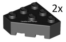 New Lego 2x Black Wedge 3 x 3 Facet 30505