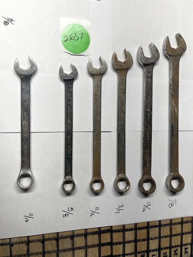 de llaves combinadas abiertas y cerradas Matco de 6 - 2657 | eBay