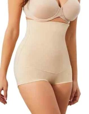 NWT! Maidenform Women's Sz L High Waist Boyshort With Cool Comfort FL2107 Nude
