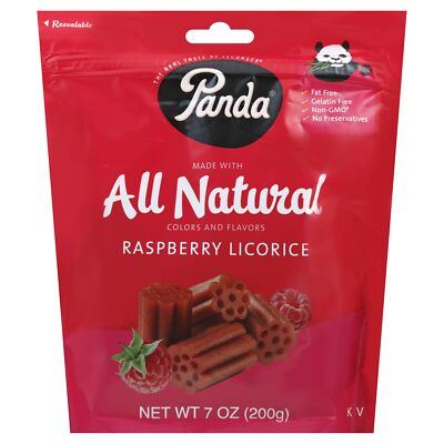 Panda Raspberry Licorice Chews 7 oz (Pack Of 8)