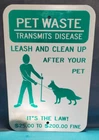 Vintage  Metal Sign Clean UP AFTER YOUR Pet IT's The Law 12" X 18" Heavy