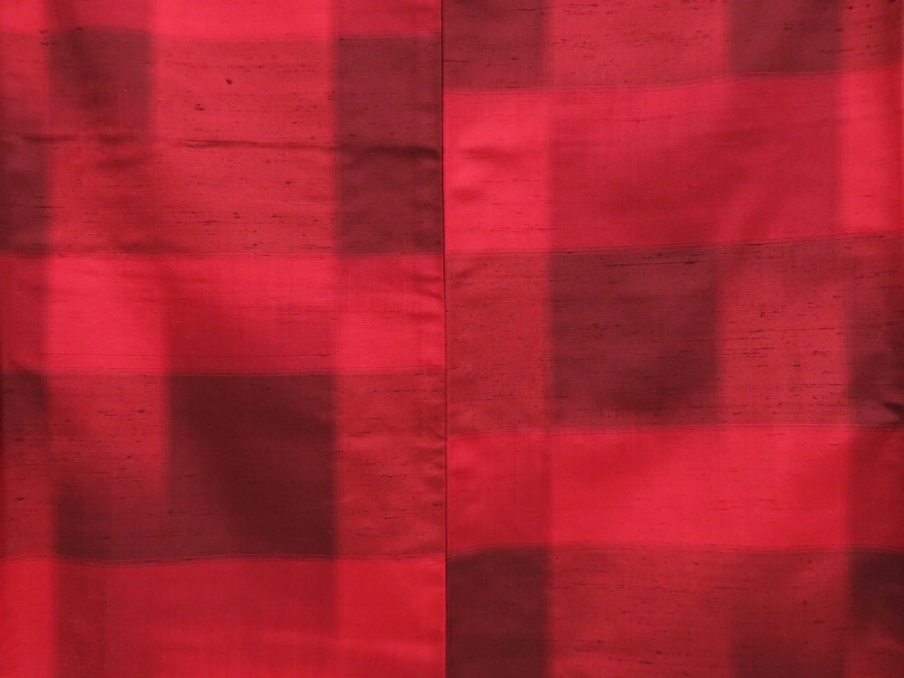 4525T03z890 Vintage Japanese Kimono Silk TSUMUGI Dark red | eBay