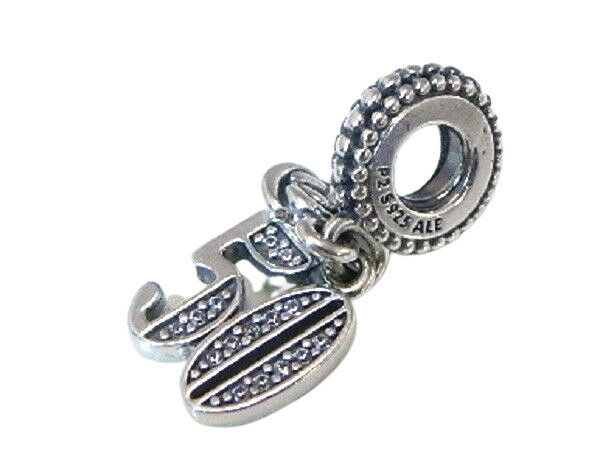 PANDORA 797264CZ 50 Years of Love Silver Dangle Charm for sale