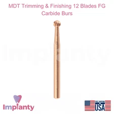 MDT Trimming & Finishing 12 Blades FG Carbide Dental Burs Smooth Restoration