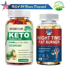 Keto BHB Gummies Diet ACV Weight Loss Night Time Fat burner Appetite Suppressant