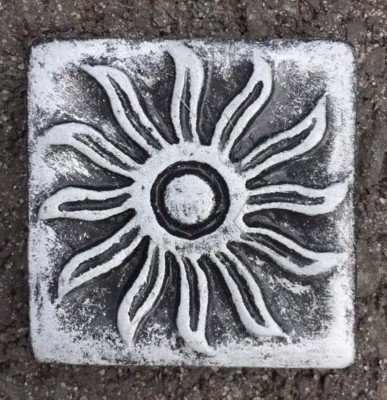 10 Pack Tile 2x2 Silver Antique Metal Sunrise Accent Insert Deco FREE SHIPPING