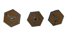 REDUCED 3 Genuine Manfrotto Hex Plates With BRASS 3/8  Camera Mounting Screws