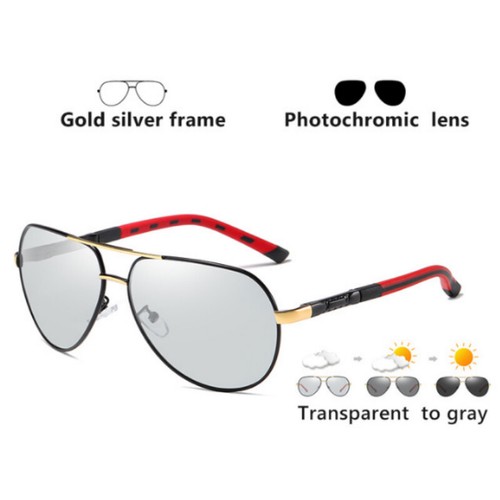 Mens Photochromic Polarized Sunglasses Pilot UV400 Eyewear Sport Driving Glasses - Picture 29 of 31