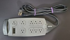 Belkin SurgeMaster Surge Protector 9 Outlets Model F9G930-10-GRY w/ Phone Plugs