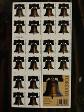 Mint US Liberty Bell Booklet (2007) Pane of 20 Forever Stamps Scott #4125b (MNH)