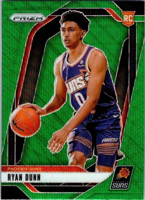2024-25 Panini Prizm #258 Ryan Dunn SP Green Wave RC Rookie Card