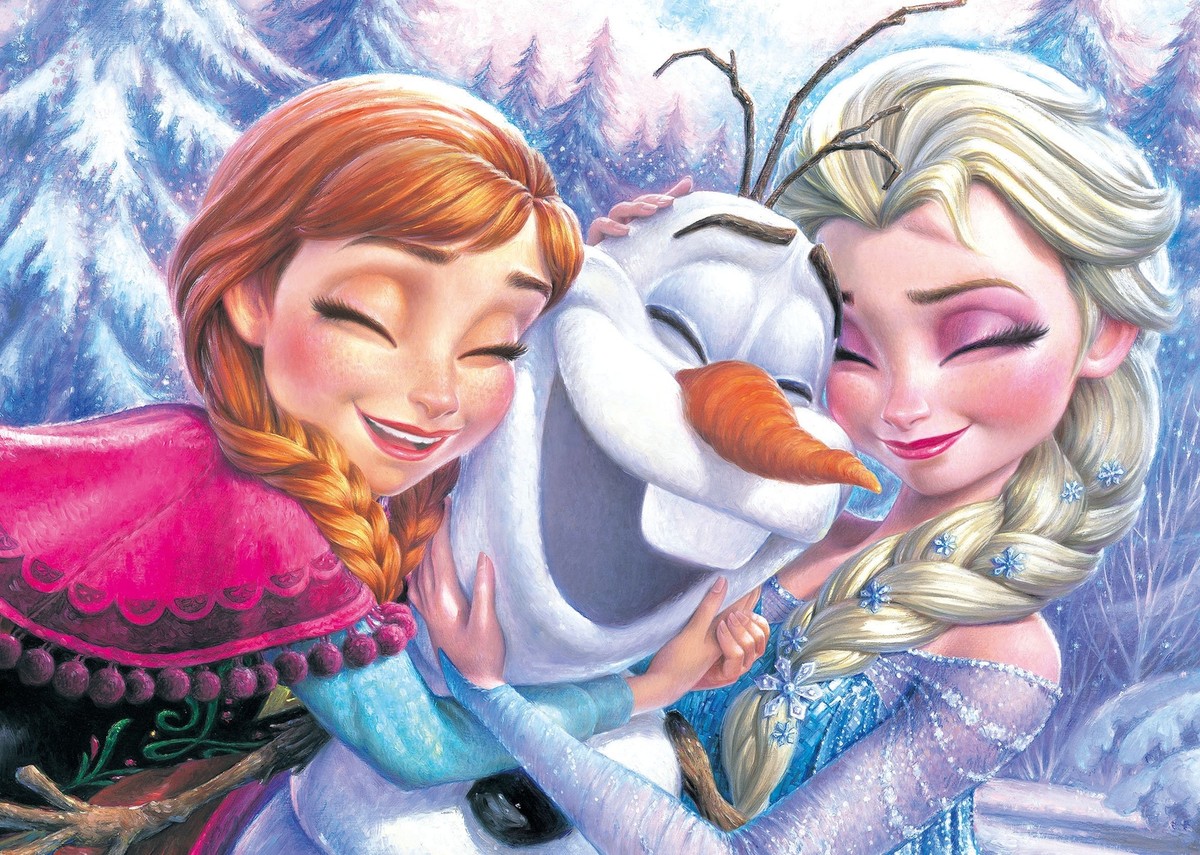 Tenyo 500pc Frozen Jigsaw Puzzle Anna, Elsa & Olaf (35x49cm) ‎D
