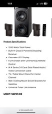 Sound System, BRAVIOUS Home Theater MODEL ZZ-R1