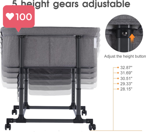 Twin Bassinet 2 Babies Portable Twins Crib Storage Bag Adjustable Height - Picture 4 of 12