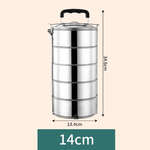 Mehrlagige Brotdose Edelstahl Bento Box Edelstahl Lebensmittelbehälter - Bild 32 von 36
