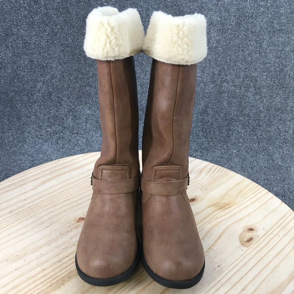 Steve Madden 靴子 青少年 5 冬季靴 带领 128692 米色 皮革拉链 — 第 4/4 张图片