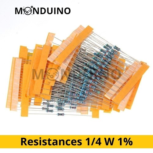 600 Pezzi Kit Resistenze Assortite Da 10 Ohm A 1 M Ohm - 1/4W, Tolleranza 1% Per Progetti Fai Da Te Ed Esperimenti