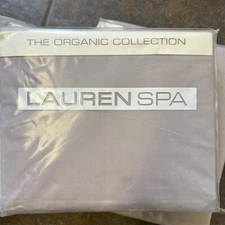 RALPH LAUREN SPA Organic Lavender Sunset King Fitted Sheet  NEW 1ST QUALITY