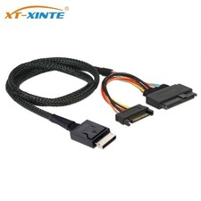 PCIE for Oculink SFF 8611 4I to U.2 SAS SFF 8639 Cable SATA 15P Power Server New