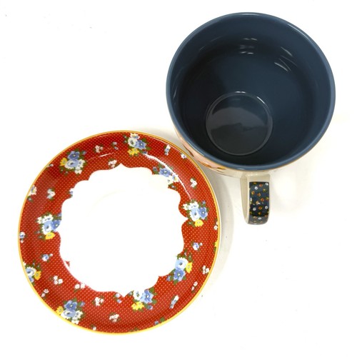 Disaster Designs Swagger Teetasse und Untertasse Set Floral Rot Western - Bild 5 von 12