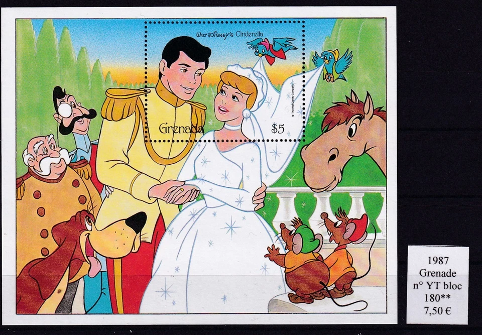 Bloc-feuillet GRENADE GRENADA 1987 n° YT 180** Disney. - Photo 1/1