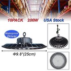 High Quality UFO Light 200W 20000Lm Power Adjustable GYM High Bay Led Shop Light
