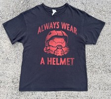 Vintage Y2K Master Chief Helmet Promo T Shirt L Microsoft XBOX Bungie HALO