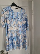 RIVER ISLAND BLUE FLORAL DRESS WOMEN'S SIZE 12 VGC.   (B)