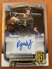 2025 Bowman Draft - Chrome Prospect Autographs RYAN WIDEMAN 1st Bowman #CPA-RW