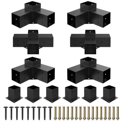 JEXALINE Pergola Kit for 4x4 Lumber 3 Way 4 Way Brackets