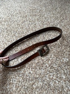 TOBACCO ROAD BELT CO. MADE IN U.S.A. Brown  GENUINE LEATHER BELT length 47”.