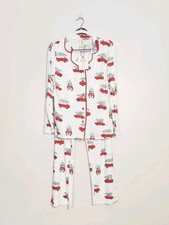 Munki Munki Pajama Set Women's Small Top Pants Holiday Gift Christmas Print New