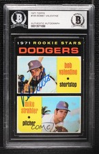 BAS 1971 Topps Rookie Stars Bobby Valentine Mike Strahler #188 BGS Authentic ow6