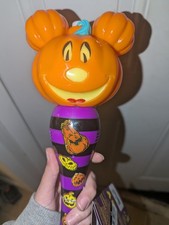 Disney Parks Halloween Mickey Mouse Pumpkin Light-Up Bubble Wand Disneyworld New