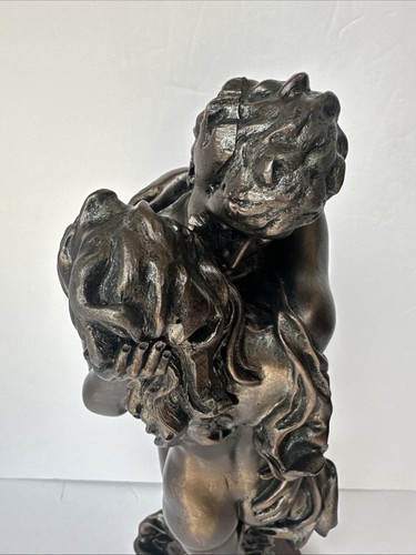 Nude Figurine Sculpture Statue "Lovers Entwined" With Detailed Bronze Effect 15" - Picture 11 of 12