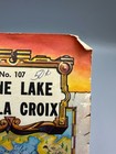 1952 CRANE LAKE Lac La Croix  MINNESOTA Superior Quetico FISHER CANOE MAP Vntage — photo 3
