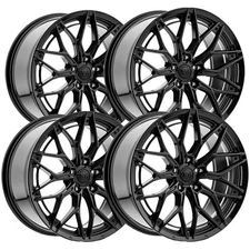 (Set of 4) Defy D16 19x8.5 5x4.5" +35mm Gloss Black Wheels Rims 19" Inch