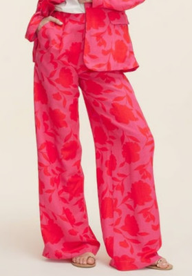 Kate Spade X Target Womens Pants Small Classic Rose High-Rise Linen Blend NWT