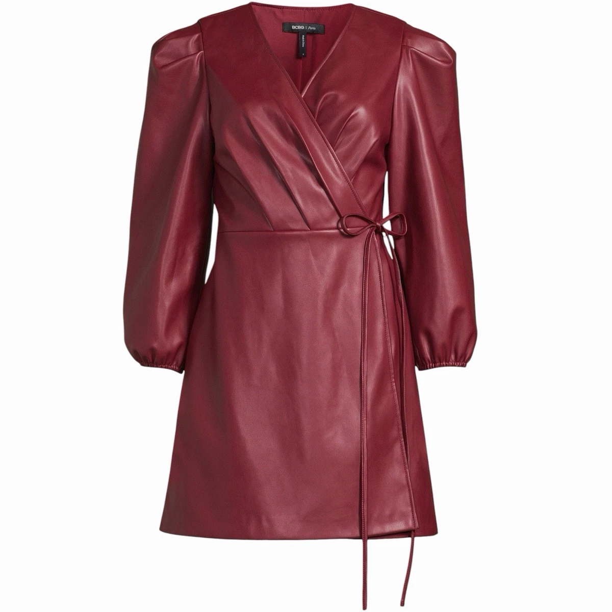 Faux Leather 3/4 Sleeve Solid Dresses for Women for sale | eBay
