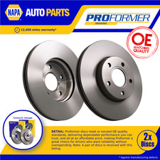 2x Brake Discs Pair Vented fits FORD FOCUS 1.6 Front 04 to 20 278mm Set 1223663
