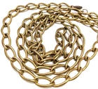 Vintage MIRIAM HASKELL Simple 35" Necklace Gold Tone Rope Twisted Chain Link