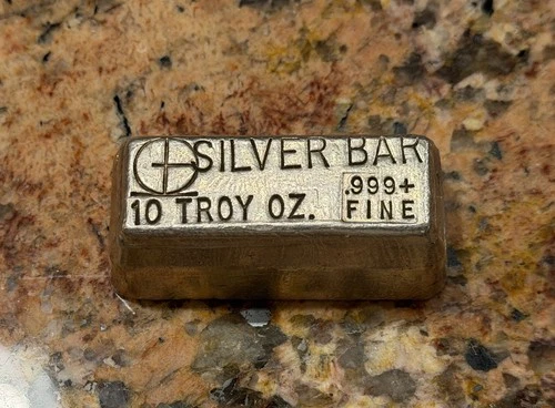 10 Troy Ounce Silver Bar .999+ Fine